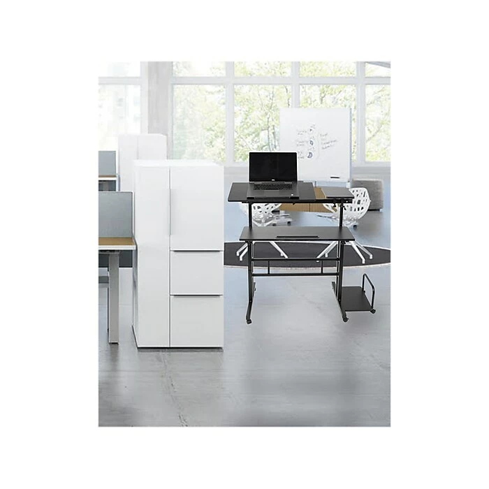 Mind Reader 30" - 44" Particle Board Adjustable Desk, Black (SDROLLXL-BLK) 7 Mind Reader 30" - 44" Particle Board Adjustable Desk, Black (SDROLLXL-BLK) - Image 5