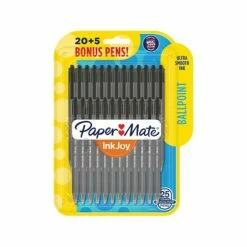 Paper Mate InkJoy 100 RT Retractable Ballpoint Pen, Black Ink, 25/Pack (2106958)
