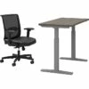 HON Coze 26"-44" Adjustable Desk With Convergence Task Chair, Florence Walnut/Silver/Black (HCZ48FWHCNVUR10) 2 HON Coze 26"-44" Adjustable Desk With Convergence Task Chair, Florence Walnut/Silver/Black (HCZ48FWHCNVUR10) -STAPLES Sales sp133532672 sc7