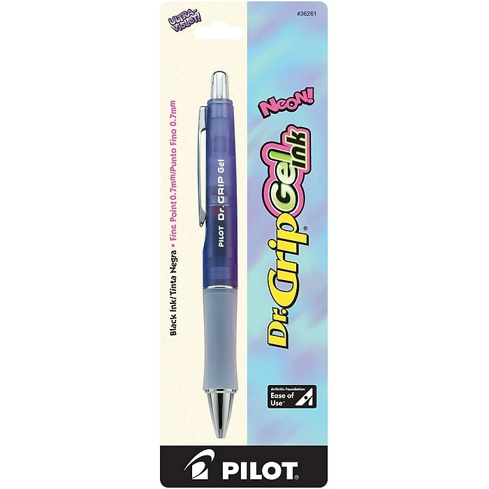 Pilot Dr. Grip Retractable Gel Pen, Fine Point, Black Ink (36261) 3 Pilot Dr. Grip Retractable Gel Pen, Fine Point, Black Ink (36261)