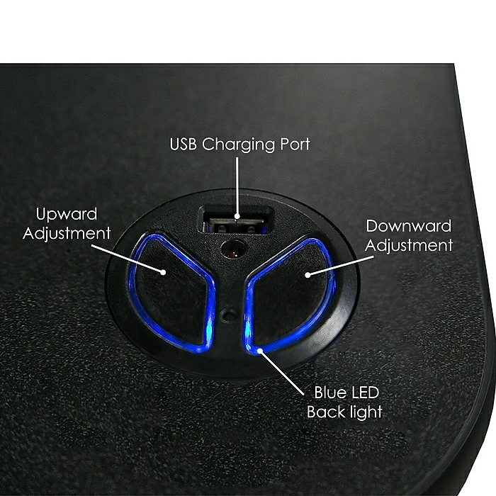 VersaDesk PowerPro 48"W Electric Sit To Stand Desktop Converter With Keyboard Tray & USB Port, Black (SP7644824-00-01) 5 VersaDesk PowerPro 48"W Electric Sit To Stand Desktop Converter With Keyboard Tray & USB Port, Black (SP7644824-00-01) - Image 3