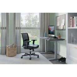 HON Coze 26"-44" Adjustable Desk With Convergence Task Chair, Florence Walnut/Silver/Black (HCZ48FWHCNVUR10) 17 HON Coze 26"-44" Adjustable Desk With Convergence Task Chair, Florence Walnut/Silver/Black (HCZ48FWHCNVUR10) -STAPLES Sales sp138380744 sc7