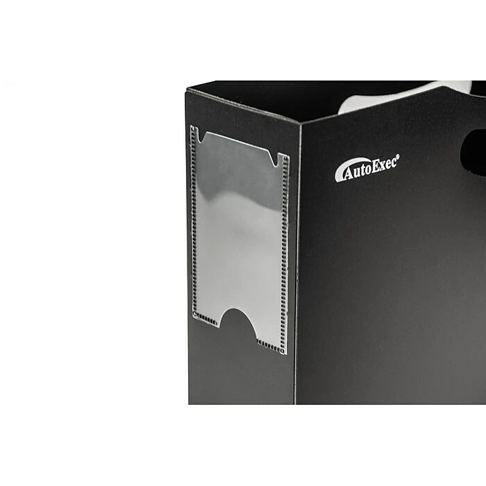 AutoExec Plastic File Holder 12”W X 9.5”H X 3”D Letter Size, Black (FILEHOLDER-01) 5 AutoExec Plastic File Holder 12”W X 9.5”H X 3”D Letter Size, Black (FILEHOLDER-01) - Image 3