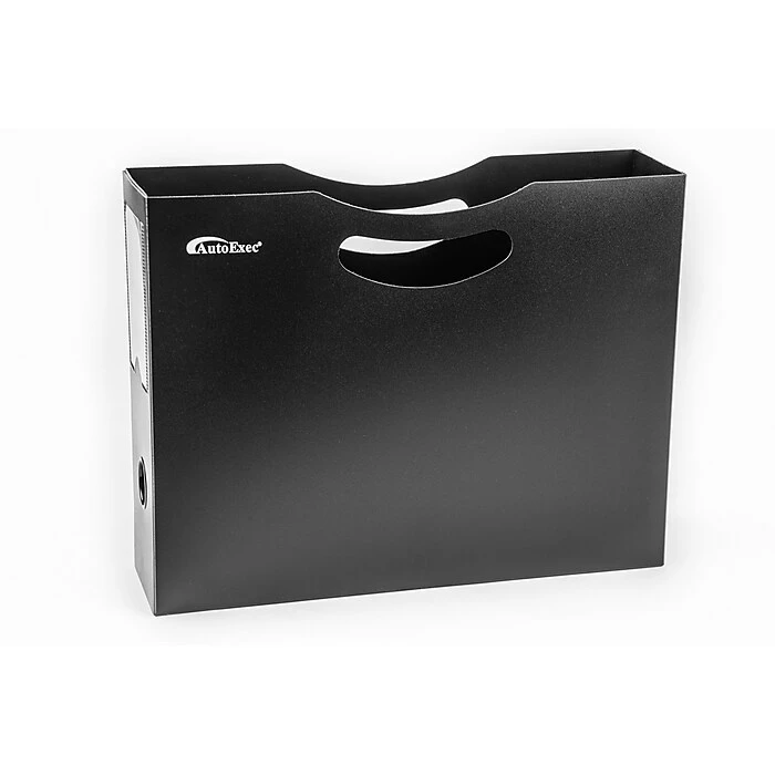 AutoExec Plastic File Holder 12”W X 9.5”H X 3”D Letter Size, Black (FILEHOLDER-01) 6 AutoExec Plastic File Holder 12”W X 9.5”H X 3”D Letter Size, Black (FILEHOLDER-01) - Image 4