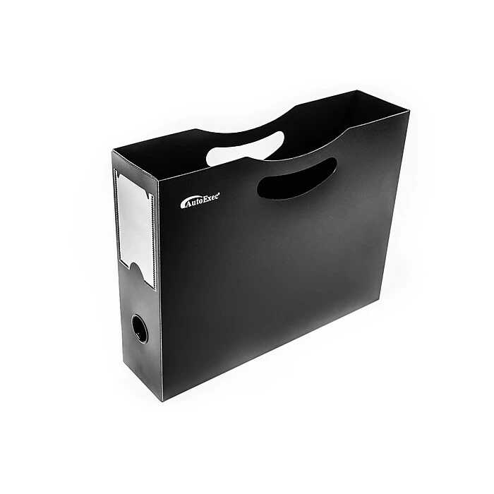 AutoExec Plastic File Holder 12”W X 9.5”H X 3”D Letter Size, Black (FILEHOLDER-01) 3 AutoExec Plastic File Holder 12”W X 9.5”H X 3”D Letter Size, Black (FILEHOLDER-01)