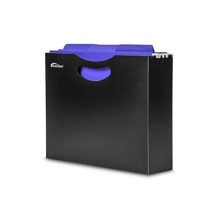AutoExec Plastic File Holder 12”W X 9.5”H X 3”D Letter Size, Black (FILEHOLDER-01) 7 AutoExec Plastic File Holder 12”W X 9.5”H X 3”D Letter Size, Black (FILEHOLDER-01) - Image 5