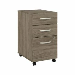 Bush Business Furniture Studio C 3 Drawer Mobile File Cabinet, Modern Hickory (SCF216MHSU)