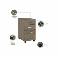 Bush Business Furniture Studio C 3 Drawer Mobile File Cabinet, Modern Hickory (SCF216MHSU) 12 Bush Business Furniture Studio C 3 Drawer Mobile File Cabinet, Modern Hickory (SCF216MHSU) -STAPLES Sales sp143680555 sc7