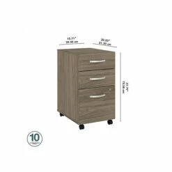 Bush Business Furniture Studio C 3 Drawer Mobile File Cabinet, Modern Hickory (SCF216MHSU) 13 Bush Business Furniture Studio C 3 Drawer Mobile File Cabinet, Modern Hickory (SCF216MHSU) -STAPLES Sales sp143680556 sc7