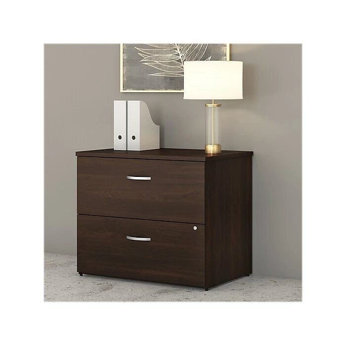 Bush Business Furniture Studio C 2 Drawer Lateral File Cabinet, Black Walnut (SCF136BWSU) 4 Bush Business Furniture Studio C 2 Drawer Lateral File Cabinet, Black Walnut (SCF136BWSU) - Image 2