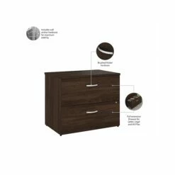 Bush Business Furniture Studio C 2 Drawer Lateral File Cabinet, Black Walnut (SCF136BWSU) 11 Bush Business Furniture Studio C 2 Drawer Lateral File Cabinet, Black Walnut (SCF136BWSU) -STAPLES Sales sp143680563 sc7