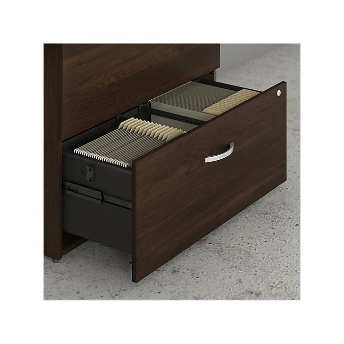 Bush Business Furniture Studio C 2 Drawer Lateral File Cabinet, Black Walnut (SCF136BWSU) 8 Bush Business Furniture Studio C 2 Drawer Lateral File Cabinet, Black Walnut (SCF136BWSU) - Image 6