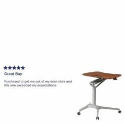 Flash Furniture 28"W Adjustable Desk, Laminate Wood (NAN-IP-10-GG) 14 Flash Furniture 28"W Adjustable Desk, Laminate Wood (NAN-IP-10-GG) -STAPLES Sales sp144474055 sc7