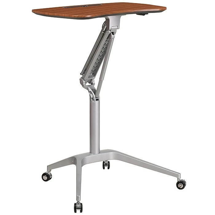 Flash Furniture 28"W Adjustable Desk, Laminate Wood (NAN-IP-10-GG) 9 Flash Furniture 28"W Adjustable Desk, Laminate Wood (NAN-IP-10-GG) - Image 7
