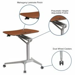 Flash Furniture 28"W Adjustable Desk, Laminate Wood (NAN-IP-10-GG) 19 Flash Furniture 28"W Adjustable Desk, Laminate Wood (NAN-IP-10-GG) -STAPLES Sales sp144474063 sc7