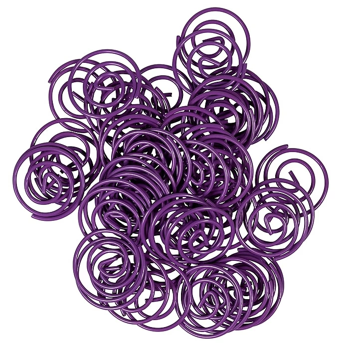 JAM Paper Circular Small Paper Clips, Purple, 50/Pack (2187137) 6 JAM Paper Circular Small Paper Clips, Purple, 50/Pack (2187137) - Image 4
