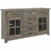 Bush Furniture Leonis 3-Drawer Buffet Cabinet, Letter/Legal, Lakewood Gray, 62" (LNT162LGSU) -STAPLES Sales sp145952691 sc7