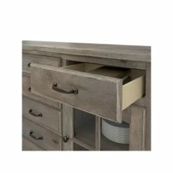 Bush Furniture Leonis 3-Drawer Buffet Cabinet, Letter/Legal, Lakewood Gray, 62" (LNT162LGSU) -STAPLES Sales sp145952696 sc7