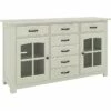 Bush Furniture Leonis 3-Drawer Buffet Cabinet, Letter/Legal, Lakewood White, 62" (LNT162LWSU) -STAPLES Sales sp145952698 sc7