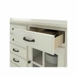 Bush Furniture Leonis 3-Drawer Buffet Cabinet, Letter/Legal, Lakewood White, 62" (LNT162LWSU) -STAPLES Sales sp145952703 sc7
