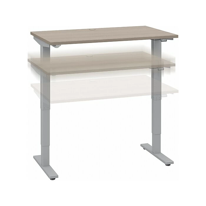 Bush Business Furniture Move 40 Series 28"-48" Adjustable Standing Desk, Sand Oak/Cool Gray Metallic (M4S4830SOSK) 3 Bush Business Furniture Move 40 Series 28"-48" Adjustable Standing Desk, Sand Oak/Cool Gray Metallic (M4S4830SOSK)