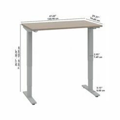 Bush Business Furniture Move 40 Series 28"-48" Adjustable Standing Desk, Sand Oak/Cool Gray Metallic (M4S4830SOSK) 14 Bush Business Furniture Move 40 Series 28"-48" Adjustable Standing Desk, Sand Oak/Cool Gray Metallic (M4S4830SOSK) -STAPLES Sales sp145952746 sc7