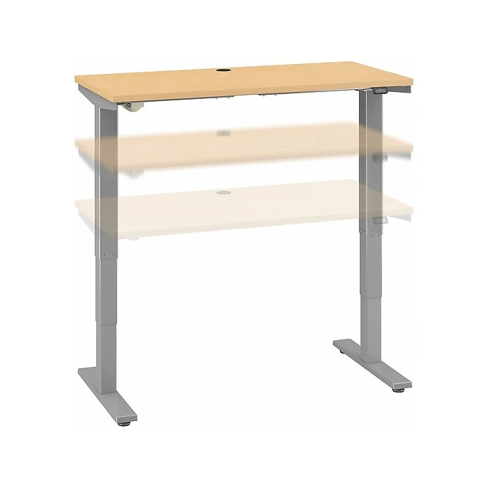 Bush Business Furniture Move 40 Series 28"-48" Adjustable Standing Desk, Natural Maple/Cool Gray Metallic (M4S4830ACSK) 3 Bush Business Furniture Move 40 Series 28"-48" Adjustable Standing Desk, Natural Maple/Cool Gray Metallic (M4S4830ACSK)