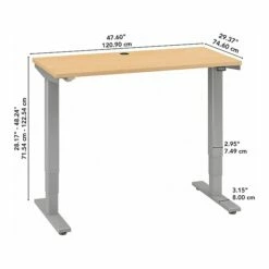 Bush Business Furniture Move 40 Series 28"-48" Adjustable Standing Desk, Natural Maple/Cool Gray Metallic (M4S4830ACSK) 14 Bush Business Furniture Move 40 Series 28"-48" Adjustable Standing Desk, Natural Maple/Cool Gray Metallic (M4S4830ACSK) -STAPLES Sales sp145952785 sc7