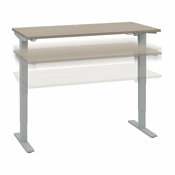 Bush Business Furniture Move 40 Series 28"-48" Adjustable Standing Desk, Sand Oak/Cool Gray Metallic (M4S6030SOSK) 3 Bush Business Furniture Move 40 Series 28"-48" Adjustable Standing Desk, Sand Oak/Cool Gray Metallic (M4S6030SOSK)