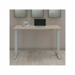 Bush Business Furniture Move 40 Series 28"-48" Adjustable Standing Desk, Sand Oak/Cool Gray Metallic (M4S6030SOSK) 11 Bush Business Furniture Move 40 Series 28"-48" Adjustable Standing Desk, Sand Oak/Cool Gray Metallic (M4S6030SOSK) -STAPLES Sales sp145953937 sc7