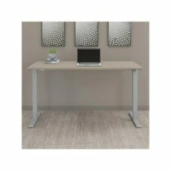 Bush Business Furniture Move 40 Series 28"-48" Adjustable Standing Desk, Sand Oak/Cool Gray Metallic (M4S7230SOSK) -STAPLES Sales sp145954101 sc7