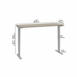 Bush Business Furniture Move 40 Series 28"-48" Adjustable Standing Desk, Sand Oak/Cool Gray Metallic (M4S7230SOSK) -STAPLES Sales sp145954104 sc7