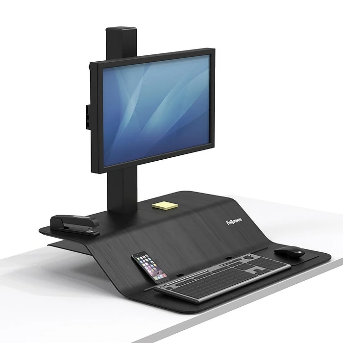 Fellowes Lotus VE Sit-Stand Single Workstation, Black (2750862) 6 Fellowes Lotus VE Sit-Stand Single Workstation, Black (2750862) - Image 4
