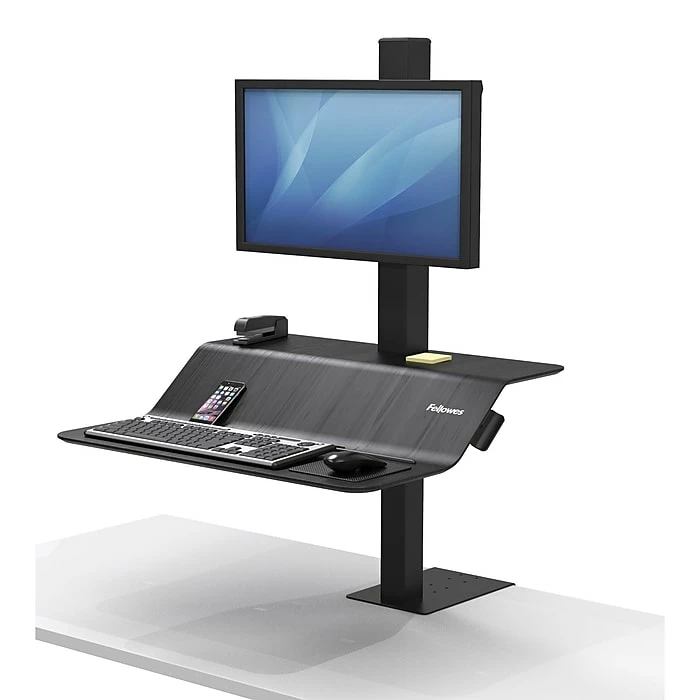 Fellowes Lotus VE Sit-Stand Single Workstation, Black (2750862) 5 Fellowes Lotus VE Sit-Stand Single Workstation, Black (2750862) - Image 3