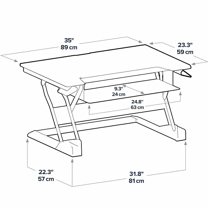 Ergotron WorkFit-T 35"W Adjustable Riser (33-397-085) 9 Ergotron WorkFit-T 35"W Adjustable Riser (33-397-085) - Image 7