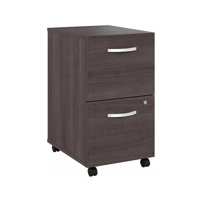 Bush Business Furniture Hybrid 2-Drawer Mobile File Cabinet, Letter/Legal, Storm Gray, 20" (HYF116SGSU-Z) 3 Bush Business Furniture Hybrid 2-Drawer Mobile File Cabinet, Letter/Legal, Storm Gray, 20" (HYF116SGSU-Z)
