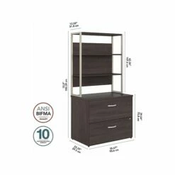 Bush Business Furniture Hybrid 2-Drawer Lateral File Cabinet With Shelves, Letter/Legal, Storm Gray, 36" (HYB018SGSU) 14 Bush Business Furniture Hybrid 2-Drawer Lateral File Cabinet With Shelves, Letter/Legal, Storm Gray, 36" (HYB018SGSU) -STAPLES Sales sp147608434 sc7