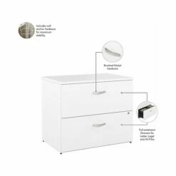 Bush Business Furniture Hybrid 2-Drawer Lateral File Cabinet With Shelves, Letter/Legal, White, 36" (HYB018WHSU) 13 Bush Business Furniture Hybrid 2-Drawer Lateral File Cabinet With Shelves, Letter/Legal, White, 36" (HYB018WHSU) -STAPLES Sales sp147608479 sc7