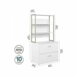 Bush Business Furniture Hybrid 2-Drawer Lateral File Cabinet With Shelves, Letter/Legal, White, 36" (HYB018WHSU) 14 Bush Business Furniture Hybrid 2-Drawer Lateral File Cabinet With Shelves, Letter/Legal, White, 36" (HYB018WHSU) -STAPLES Sales sp147608480 sc7