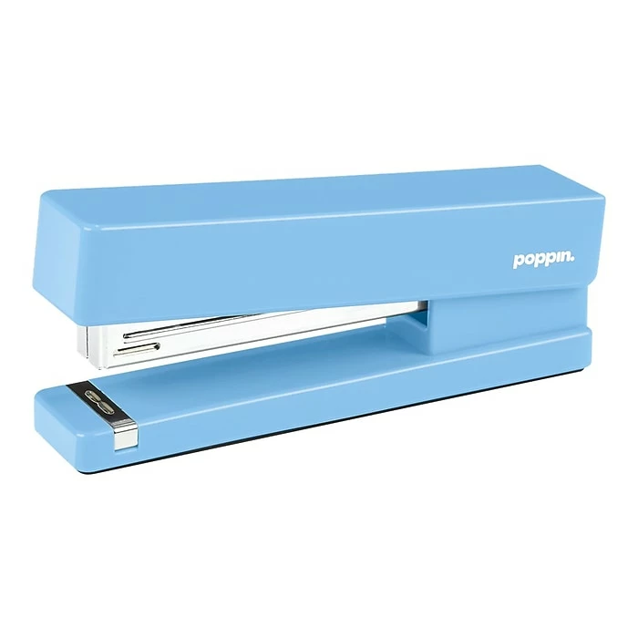 Poppin Desktop Stapler, 20-Sheet Capacity, Sky (108542) 3 Poppin Desktop Stapler, 20-Sheet Capacity, Sky (108542)
