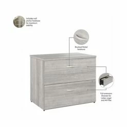 Bush Business Furniture Hybrid 2-Drawer Lateral File Cabinet, Letter/Legal, Platinum Gray, 36" (HYF136PGSU-Z) -STAPLES Sales sp147695940 sc7