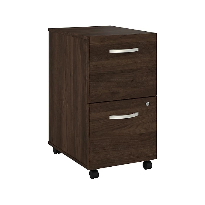 Bush Business Furniture Hybrid 2-Drawer Mobile File Cabinet, Letter/Legal, Black Walnut, 20" (HYF116BWSU-Z) 3 Bush Business Furniture Hybrid 2-Drawer Mobile File Cabinet, Letter/Legal, Black Walnut, 20" (HYF116BWSU-Z)