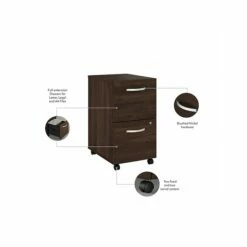 Bush Business Furniture Hybrid 2-Drawer Mobile File Cabinet, Letter/Legal, Black Walnut, 20" (HYF116BWSU-Z) 11 Bush Business Furniture Hybrid 2-Drawer Mobile File Cabinet, Letter/Legal, Black Walnut, 20" (HYF116BWSU-Z) -STAPLES Sales sp147788007 sc7
