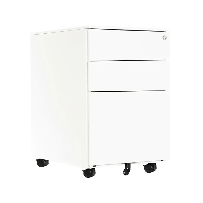 Gry Mattr 3-Drawer Vertical File Cabinet, Mobile, Letter/Legal, White, 21" (GMCC-00848) 3 Gry Mattr 3-Drawer Vertical File Cabinet, Mobile, Letter/Legal, White, 21" (GMCC-00848)