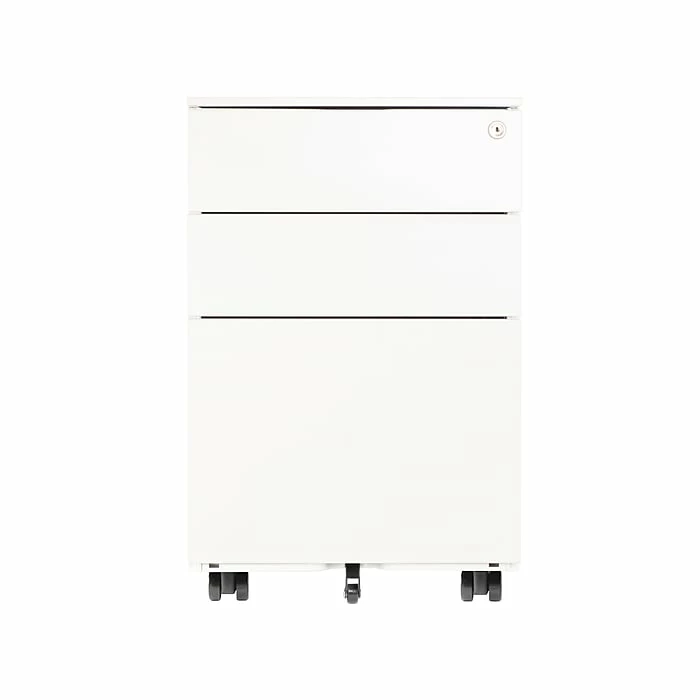 Gry Mattr 3-Drawer Vertical File Cabinet, Mobile, Letter/Legal, White, 21" (GMCC-00848) 4 Gry Mattr 3-Drawer Vertical File Cabinet, Mobile, Letter/Legal, White, 21" (GMCC-00848) - Image 2
