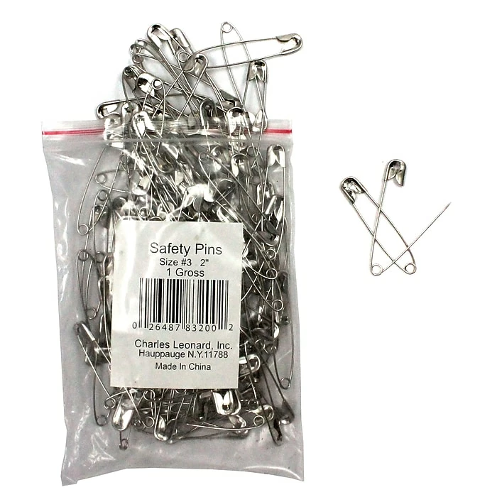 Charles Leonard 2" Safety Pins, Silver, 144 Per Pack, 5 Packs (CHL83200-5) 4 Charles Leonard 2" Safety Pins, Silver, 144 Per Pack, 5 Packs (CHL83200-5) - Image 2