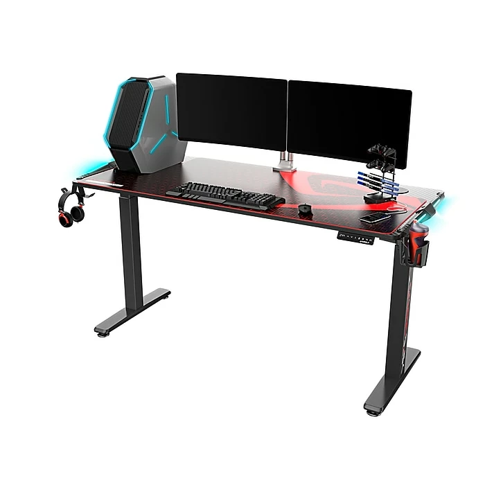 Eureka Ergonomic 31"-51" Adjustable Gaming Desk, Black (GD0054-BK) 5 Eureka Ergonomic 31"-51" Adjustable Gaming Desk, Black (GD0054-BK) - Image 3