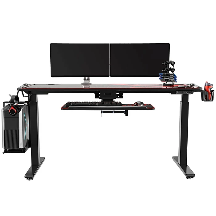 Eureka Ergonomic 31"-51" Adjustable Gaming Desk, Black (GD0054-BK) 6 Eureka Ergonomic 31"-51" Adjustable Gaming Desk, Black (GD0054-BK) - Image 4