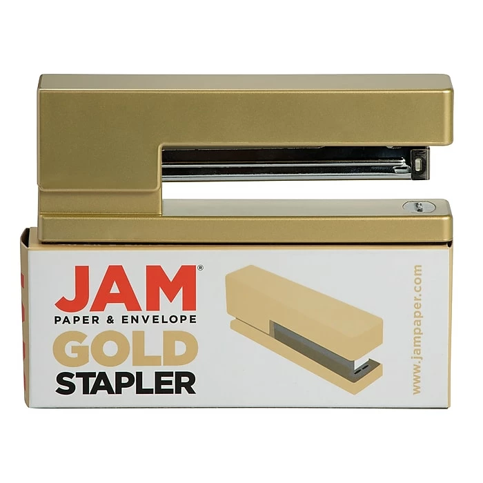 JAM Paper Modern Desktop Stapler, 10 Sheet Capacity, Gold (337GOZ) 6 JAM Paper Modern Desktop Stapler, 10 Sheet Capacity, Gold (337GOZ) - Image 4