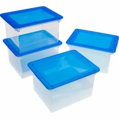 Storex File Storage Box With Snap-On Lid, Letter/Legal Size, Clear/Blue (STX61508U01C) 9 Storex File Storage Box With Snap-On Lid, Letter/Legal Size, Clear/Blue (STX61508U01C) -STAPLES Sales sp153053797 sc7